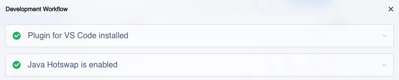 Vaadin Copilot verifying that Java Hotswap is enabled